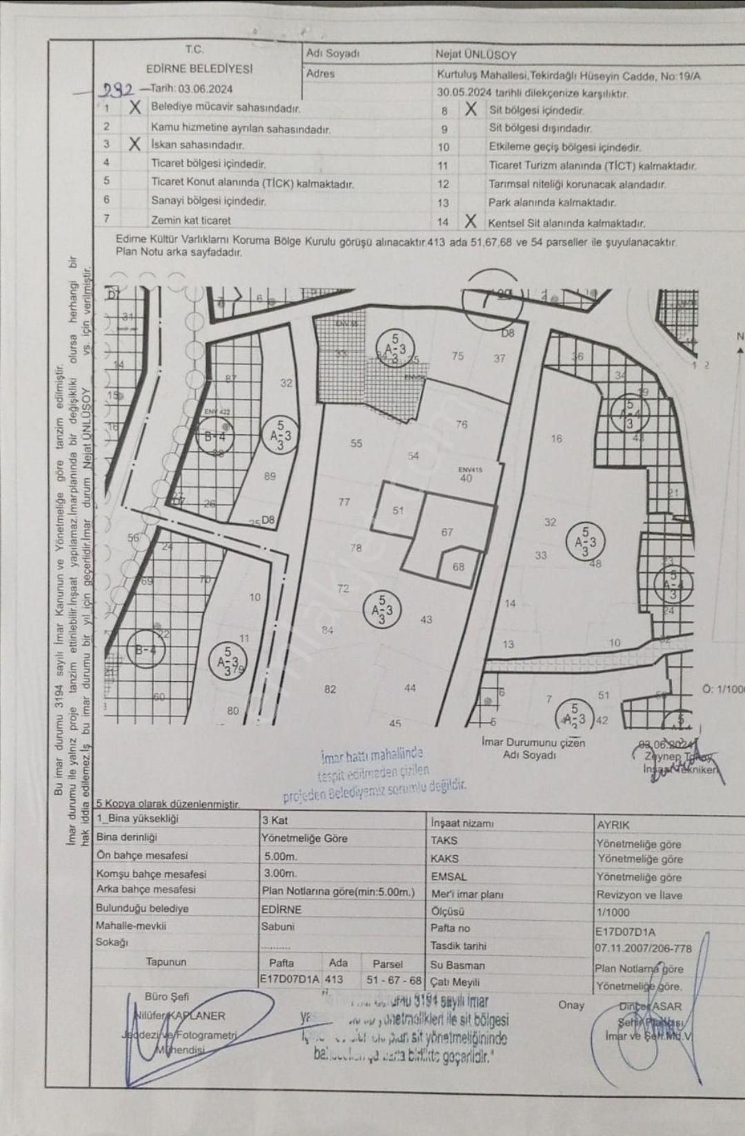 Edirne Merkez Sabuni Satılık Konut İmarlı Edirnenin Tam Merkezinde