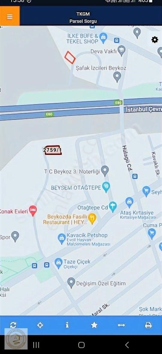 Beykoz Kavacık Satılık Tarla İSTANBUL BEYKOZ KAVACIKTA KAÇIRILMAYACAK YATIRIMLIK 637 M2 ARSA