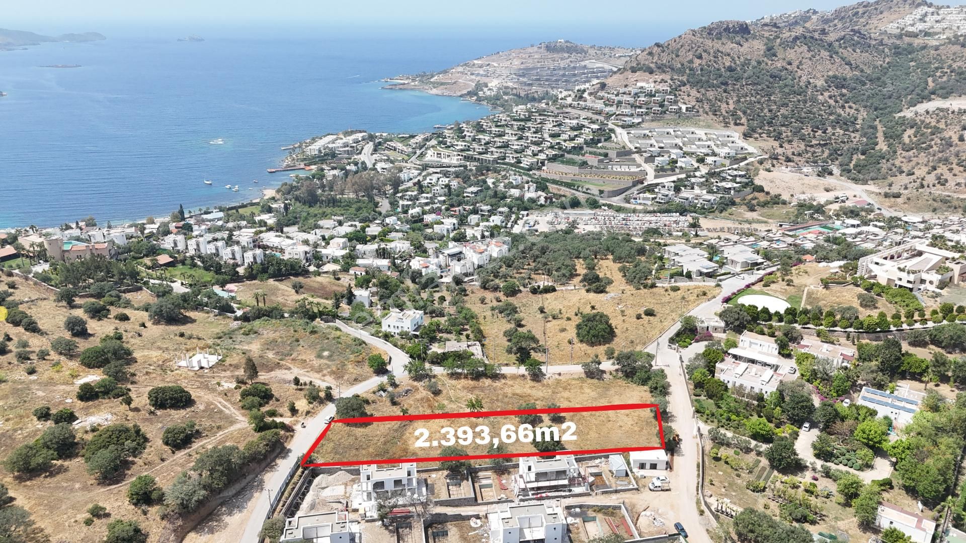 Bodrum Dirmil Satılık Konut İmarlı Yalıkavak Gökçebel'de Denize 450 M Mesafe'de Konut İmarlı Arsa