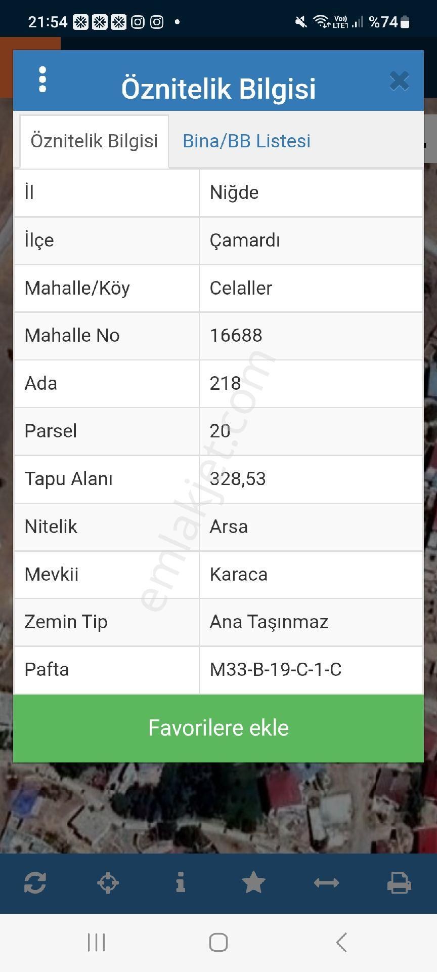 Çamardı Celaller Köyü Satılık Muhtelif Arsa niğde Çamardı celaller köyünde satılık imarlı arss