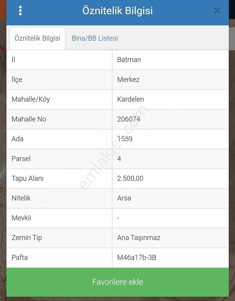 Batman Merkez Kardelen Satılık Konut İmarlı KARDELENDE ZEMİN +8 KAT İMARLI ARSA