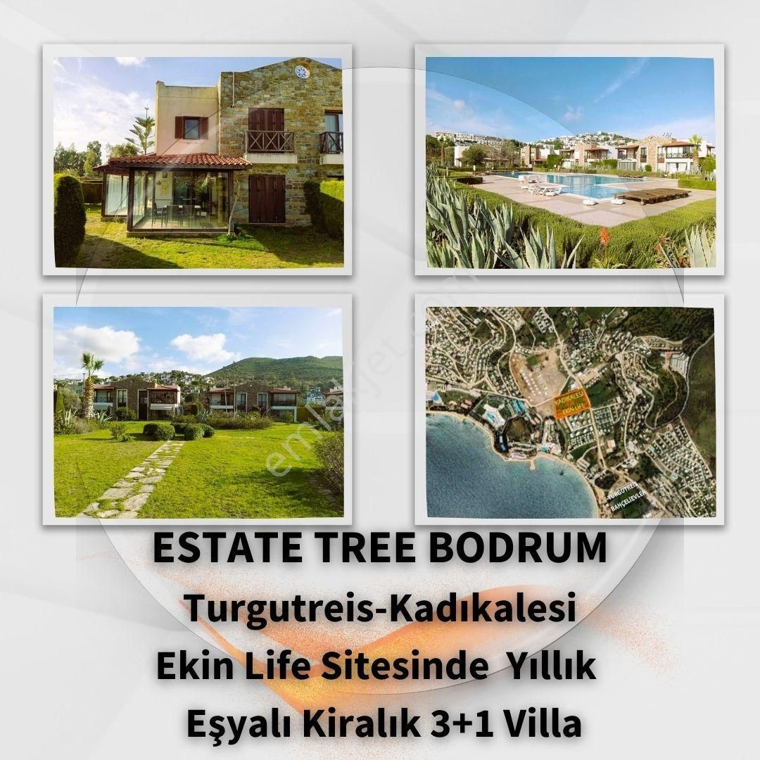 Bodrum Peksimet Kiralık Villa TURGUTREİS KADIKALESİ EKİN LİFE YILLIK KİRALIK 3+1 KÖŞE İKİZ VİLLA