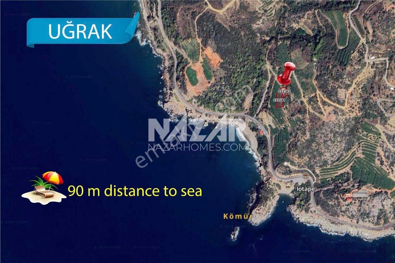 Alanya Uğrak’da Denize Sıfır 1.304 M² Tarla