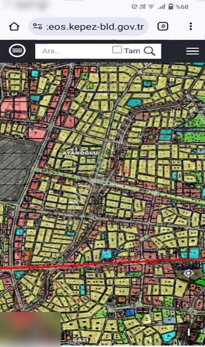 Kepez Şelale Satılık Konut İmarlı KEPEZ ŞELALE MAH.KAT KARŞILIĞI 1118 M2 ARSA