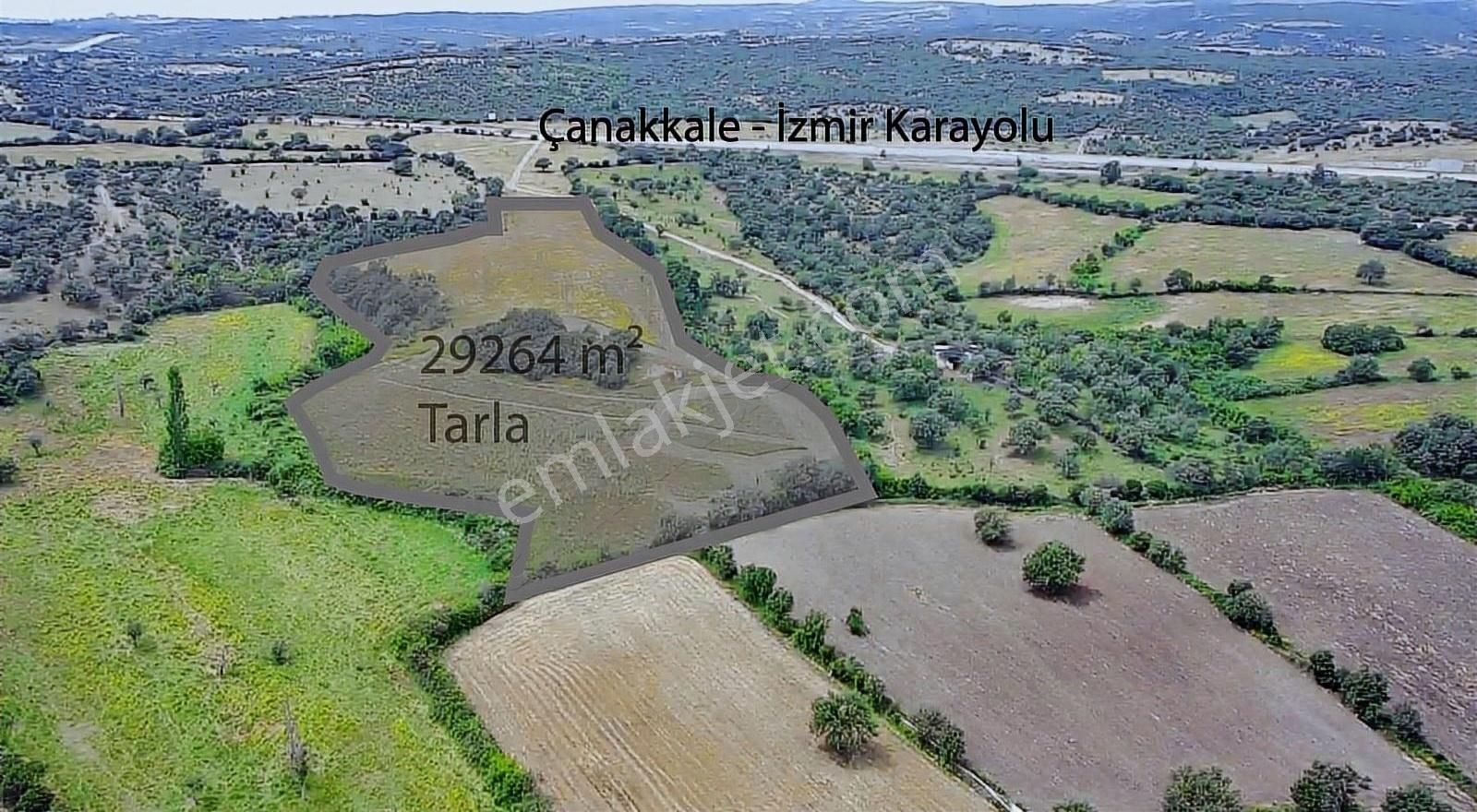 Ayvacık Sapanca Köyü Satılık Tarla SAPANCA KÖYÜNDE ÇANAKKALE İZMİR OTOYOLUNA 100 METRE TARLA