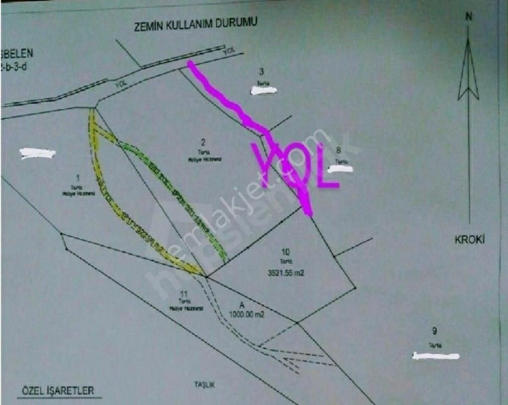 Köyceğiz Döğüşbelen Satılık Bağ & Bahçe FATOŞ EMLAK'TAN MUĞLA KÖYCEĞİZ DÖĞÜŞBELEN MAH 3500 M2 TARLA