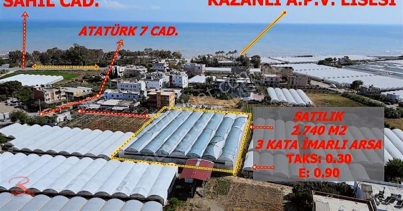 Akdeniz Kazanlı Satılık Konut İmarlı Sahile 200 M Mesafede 3 Kata İmarlı Arsa Ve Muz Tesisi