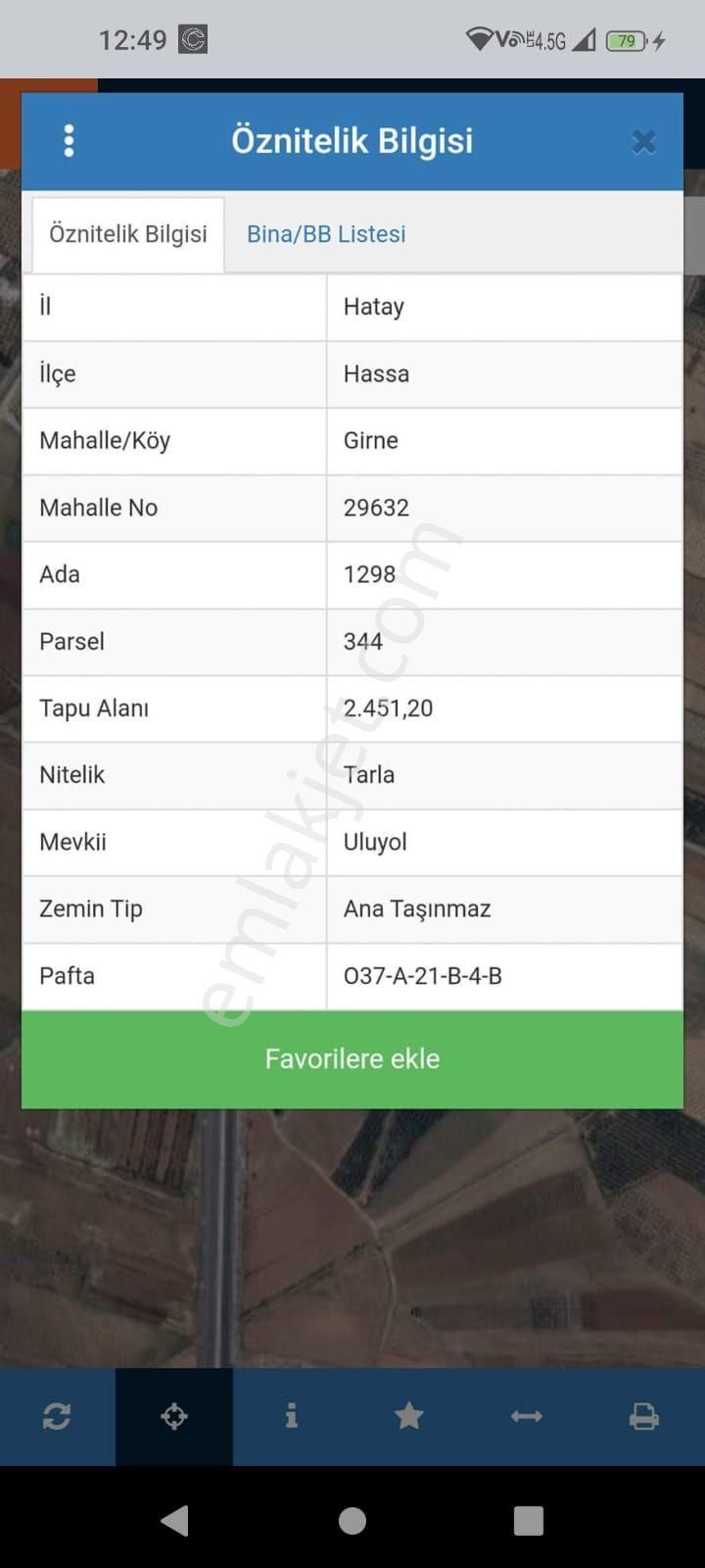 Hassa Girne Satılık Tarla HASSA GİRNE MAH 2451 M2