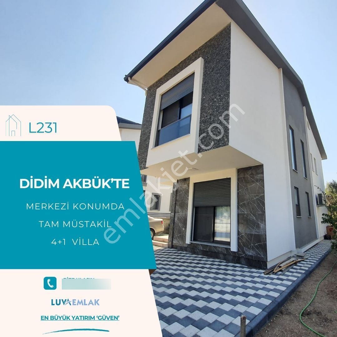 Didim Akbük’te Merkezi Konumda Tam Müstakil 4+1 Villa