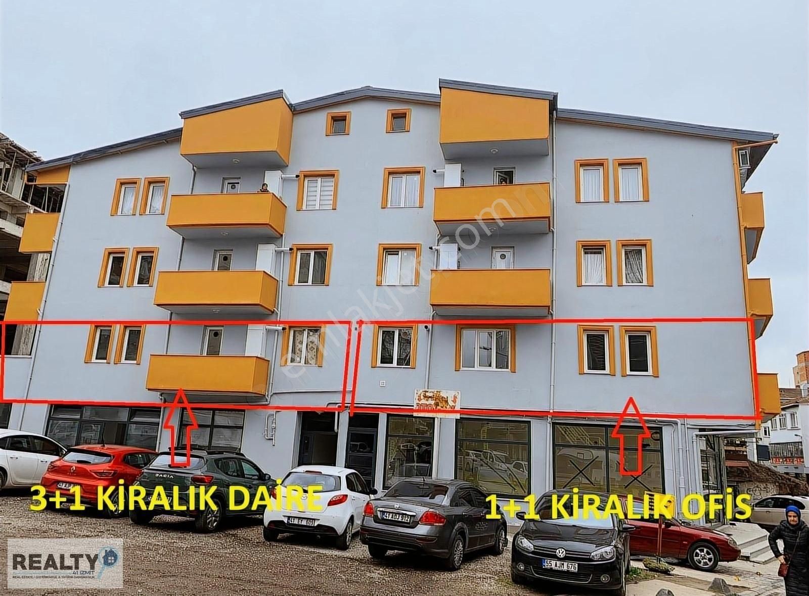 Derince Çenedağ Kiralık Ofis DERİNCE MERKEZDE KİRALIK 95 m2 1+1 DAİRE / OFİS