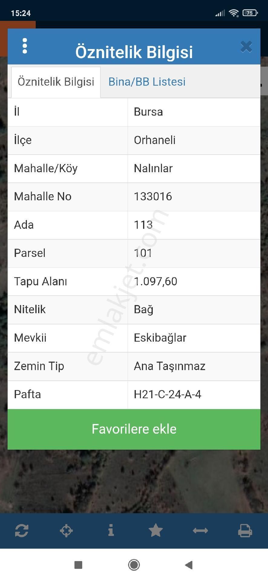 Orhaneli Nalınlar Satılık Tarla BURSA ORHANELİ NALINLAR BURSAYA 35 KM. MESAFEDE VİLLA EV TiNY HAUS İÇİN İDEAL 