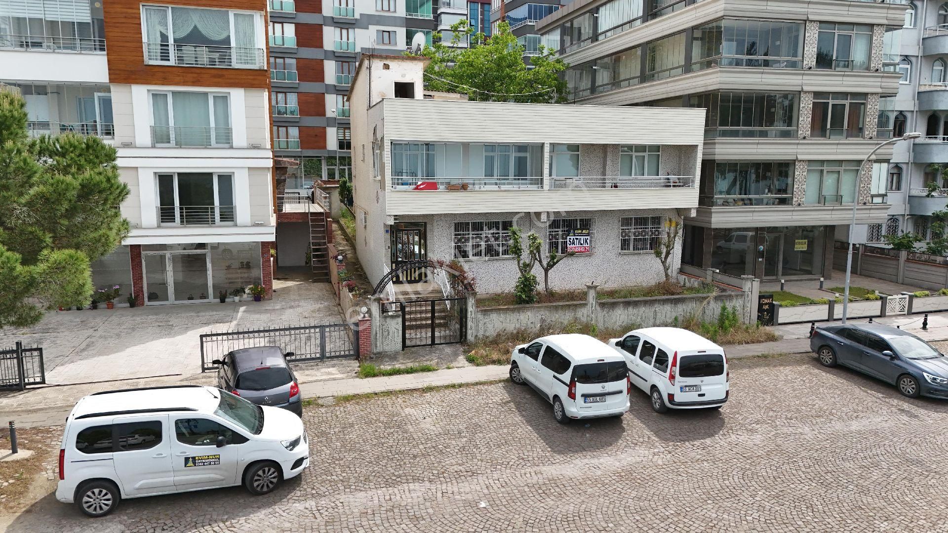 İlkadım Baruthane Satılık Konut İmarlı EVİM-NUR'DAN KALKANCI MH. DENİZ MANZARALI 480m² ARSA İÇERİSİNDE 2 KATLI MÜSTAKİL EV 