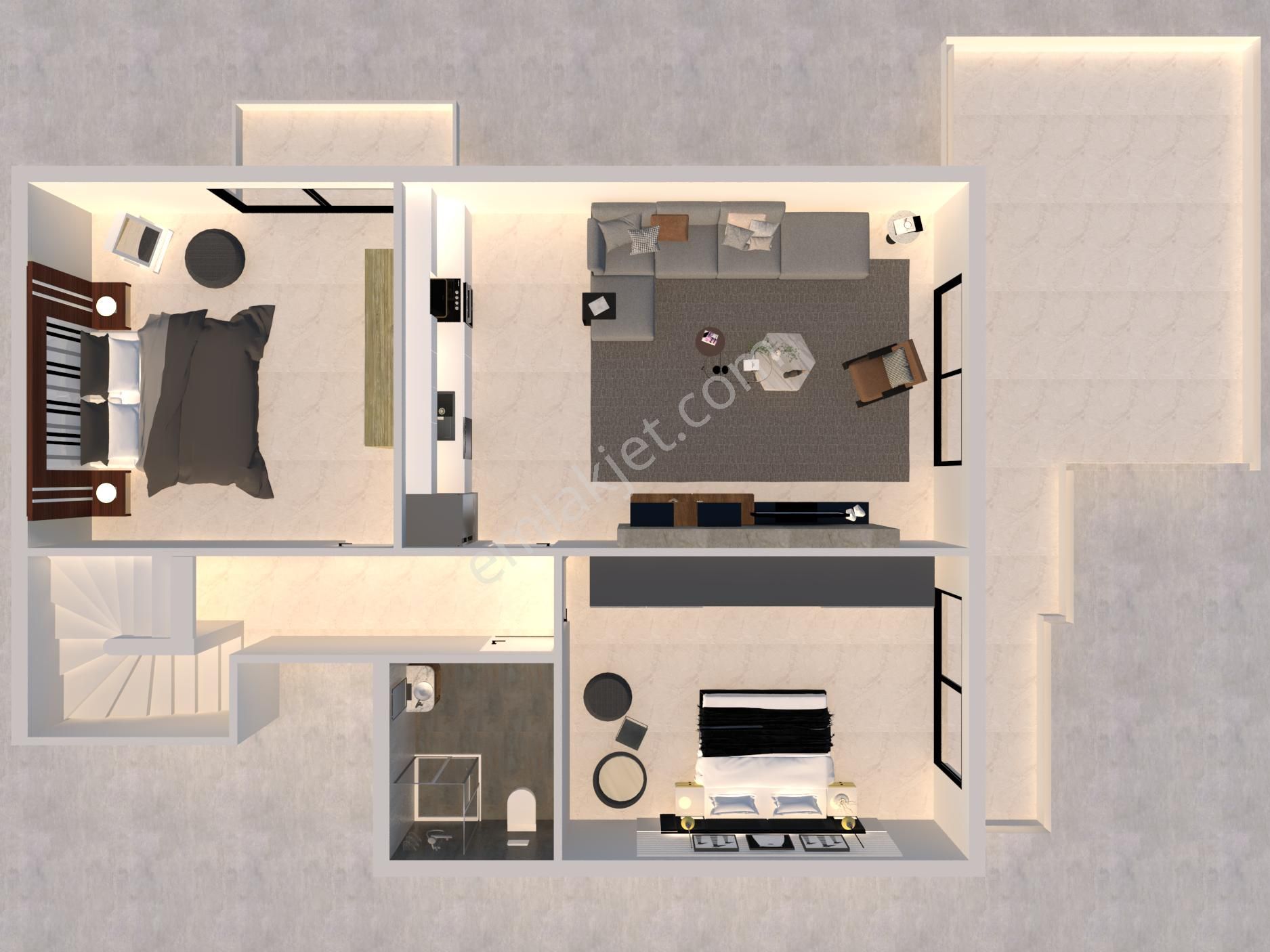 Didim'de Saygın'dan Aqua Lıfe Suıte 3+1 Bahçe Dubleksleri - Görsel 23