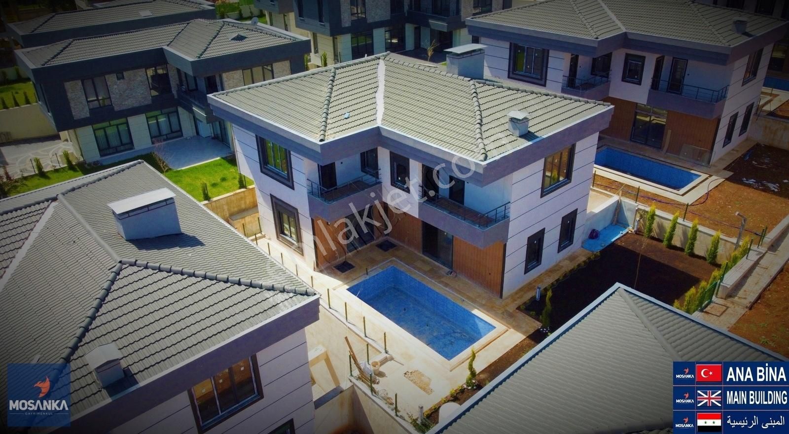 Oğuzeli Mimar Sinan Satılık Villa MOSANKA'dan Mimar Sinan'da Satılık 5+1 Ultra Lüks Havuzlu Villa