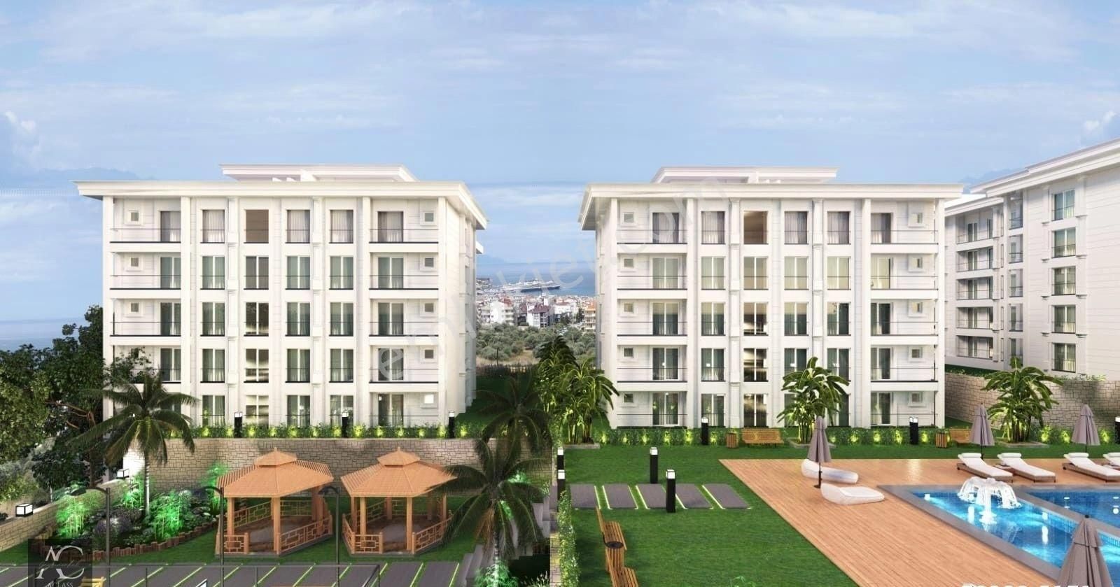 Kuşadası Ege Satılık Residence MANZARA-GÜVENLIK-HAVUZ-SOSYAL ALAN-KAPALI OTOPARK-YERDEN ISITMA-MODERN MIMARİ-ULTRA LÜX-185 M2