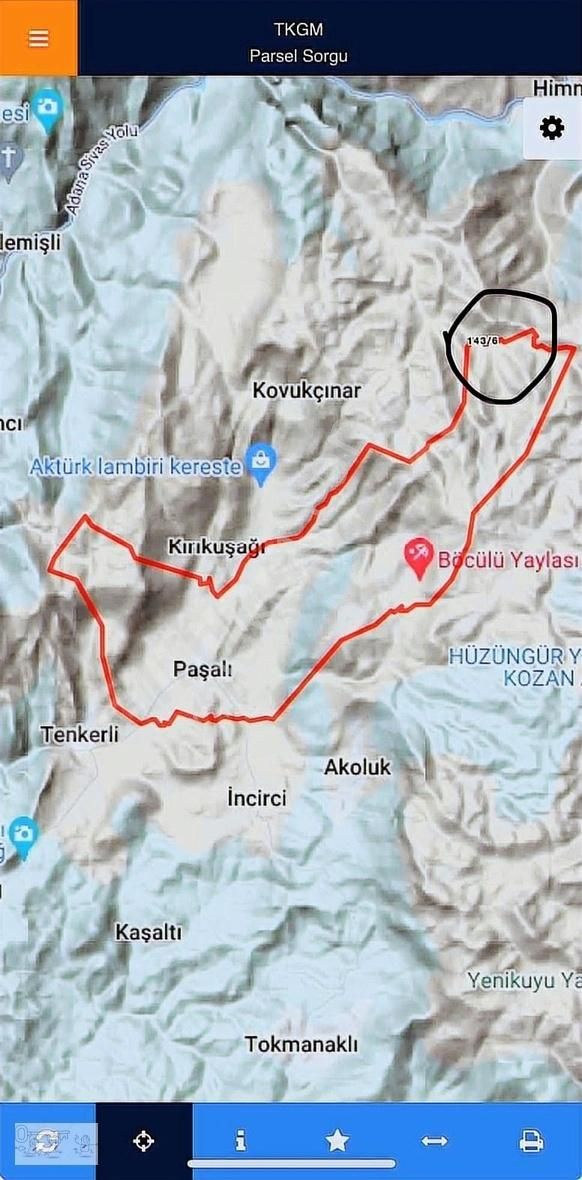 Feke Paşalı Satılık Tarla Adana Feke Paşalı Da 2.472 M2 Tek Tapu Yatırım Fırsatı