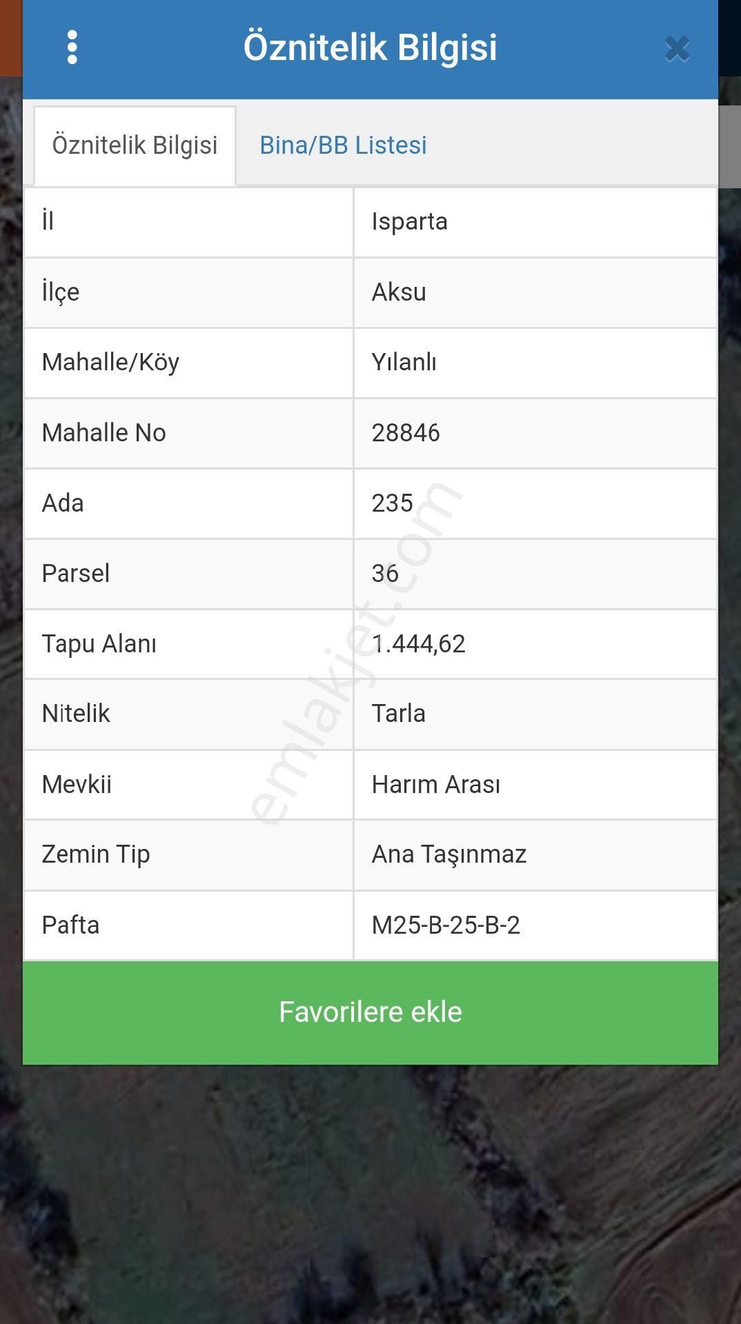 Aksu Yılanlı Köyü Satılık Tarla YILANLI KÖYÜ SATILIK TARLA