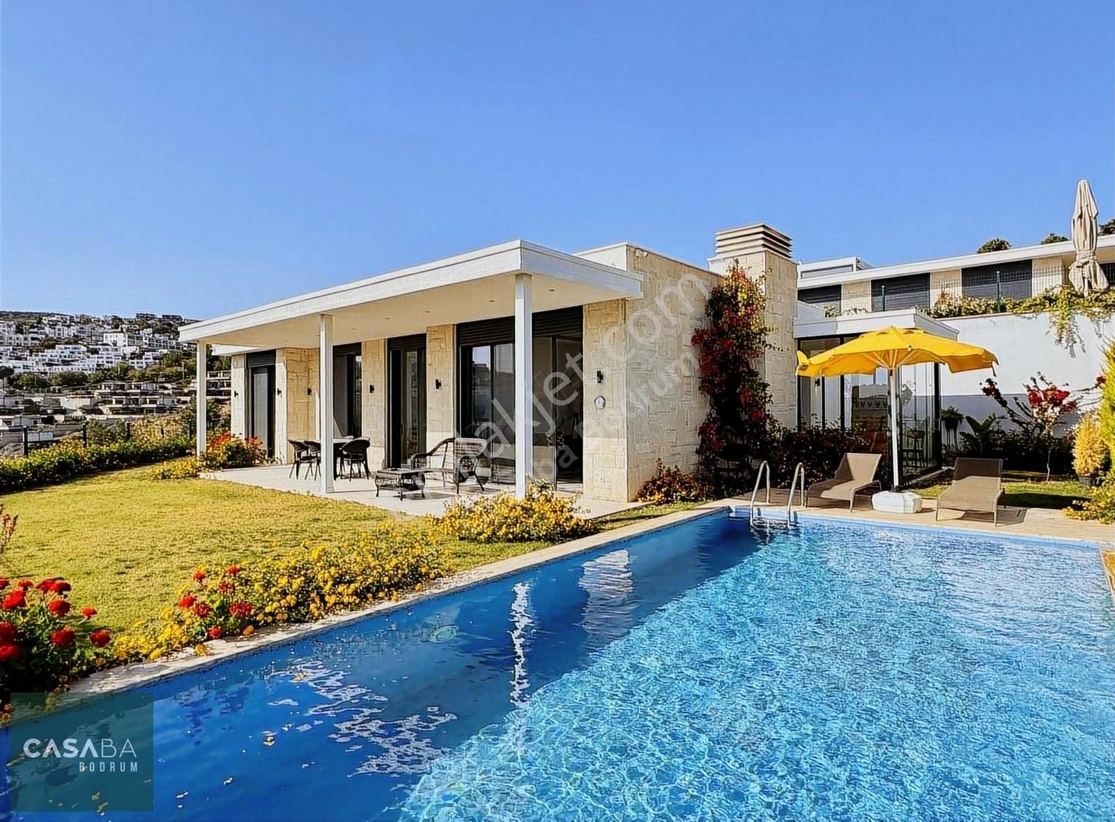 Bodrum Yeniköy Satılık Villa Bodrum Merkezi Konum Deniz Manzaralı Satılık Tek Katlı 4+1 Villa