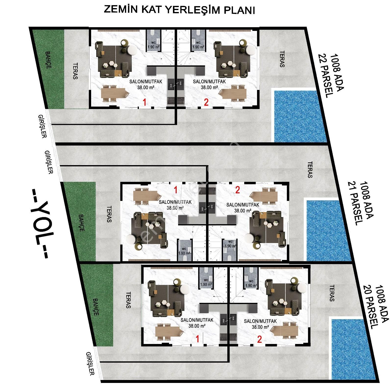 Didim Hisar Mah 3+1 Açık Mutfakmustakil Girişli Havuzlu Villa 6 Adet - Görsel 28