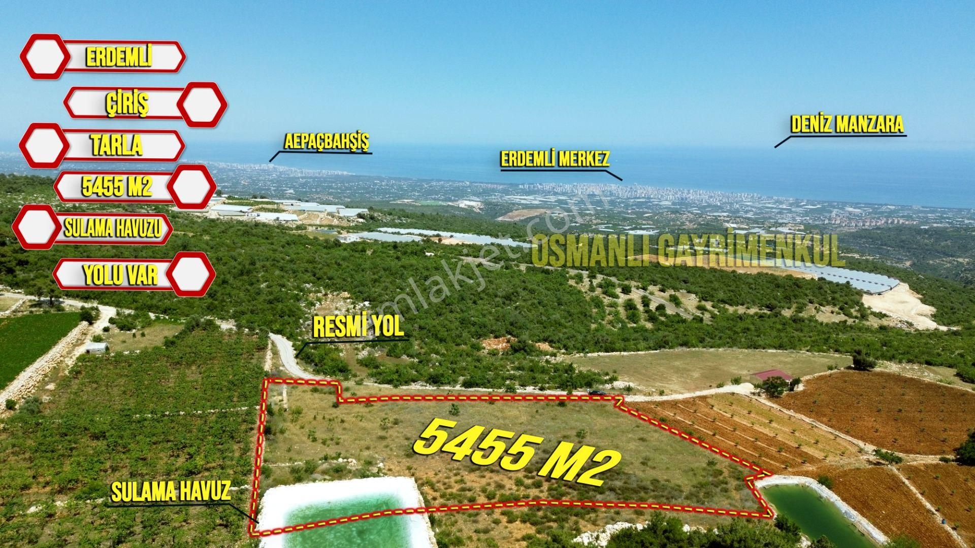 Erdemli Çiriş Satılık Tarla  ERDEMLİ ÇİRİŞ’DE  5455 M2  SATILIK PARSEL 