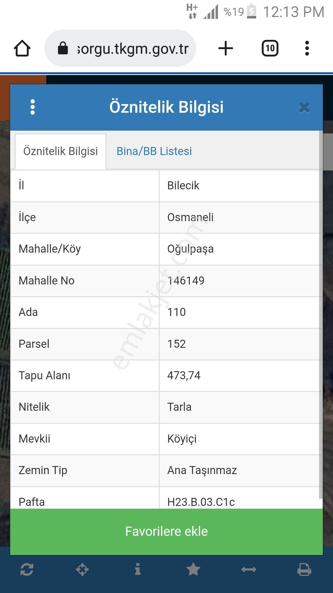 Osmaneli Oğulpaşa Köyü (Yeşilçimen) Satılık Tarla OSMANELİ OĞULPAŞA DA SATILIK TARLA KÖYE ÇOK YAKIN ŞOK ŞOK FİYAT 