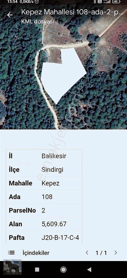 Sındırgı Kepez Satılık Tarla BALIKESİR SINDIRGI KEPEZ 5.609 m2 SATILIK ARAZİ