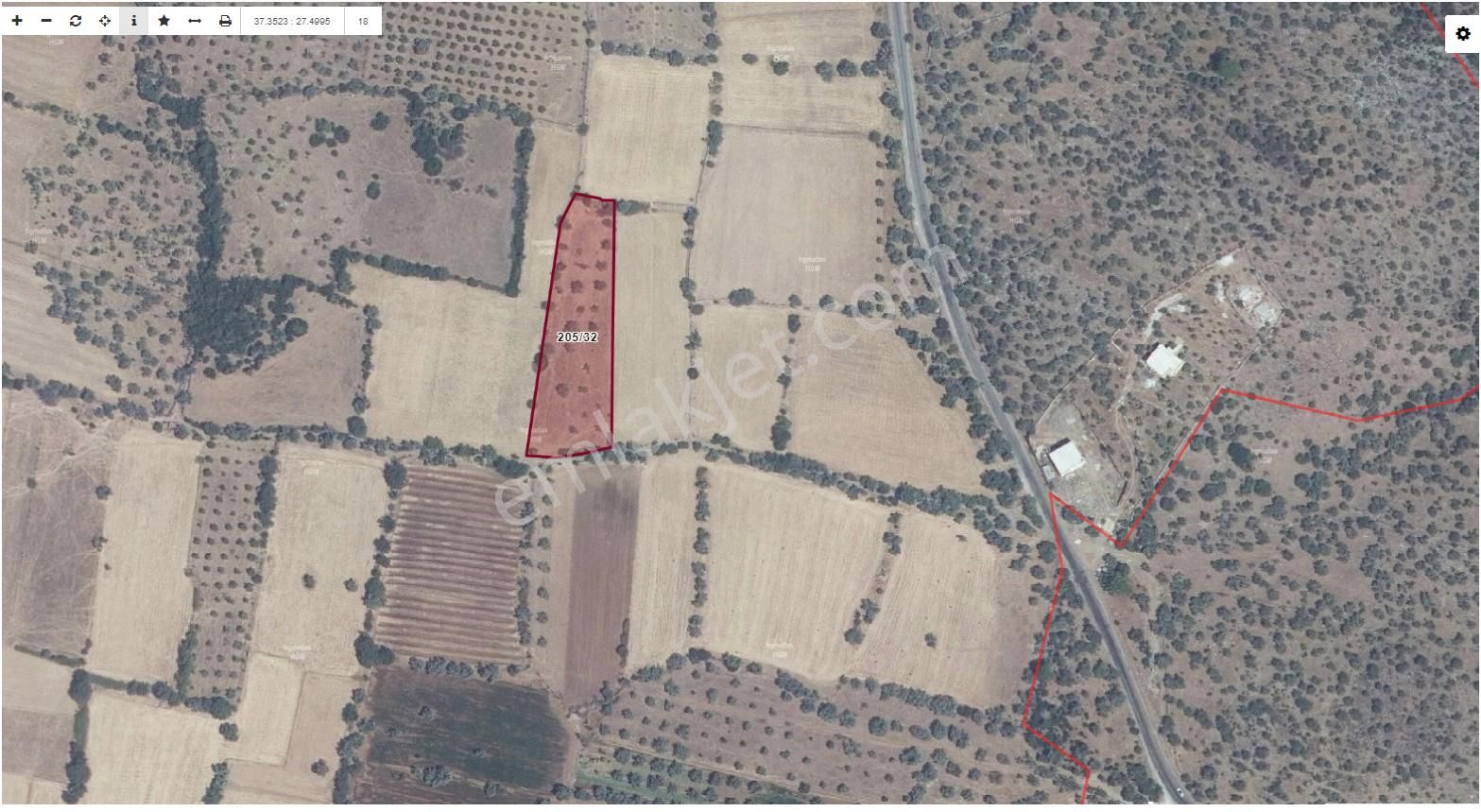 Milas Kazıklı Satılık Tarla  MUĞLA MİLAS KAZIKLI DA DENİZE 2 km UZAKLIKTA 4275m2 SATILIK TARLA