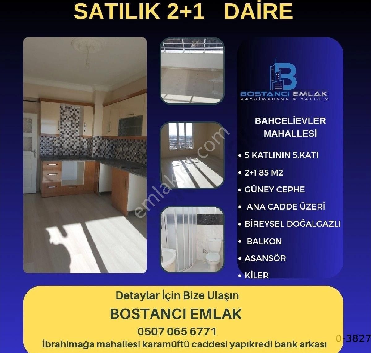 Develi Bahçelievler Satılık Daire BOSTANCI EMLAKTAN SATILIK DAİRE