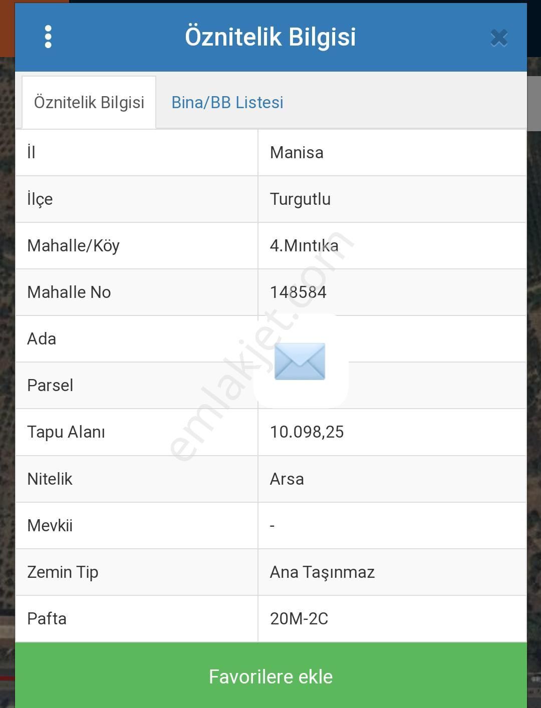 Turgutlu Avşar Satılık Tarla Ağabey Gayrimenkul Den 4. Mıntıkada Satılık