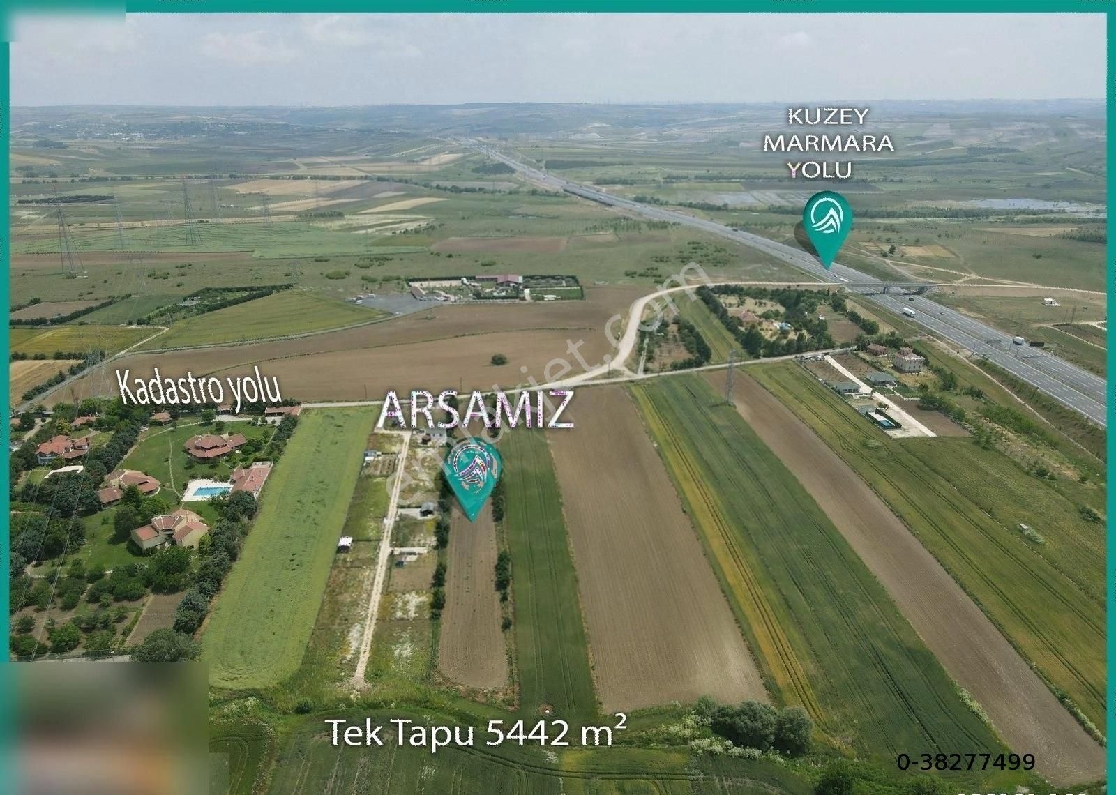 İstanbul Çatalca İzzettin Satılık 5 Dönüm Tek Tapu Arsa Tarla - Görsel 3