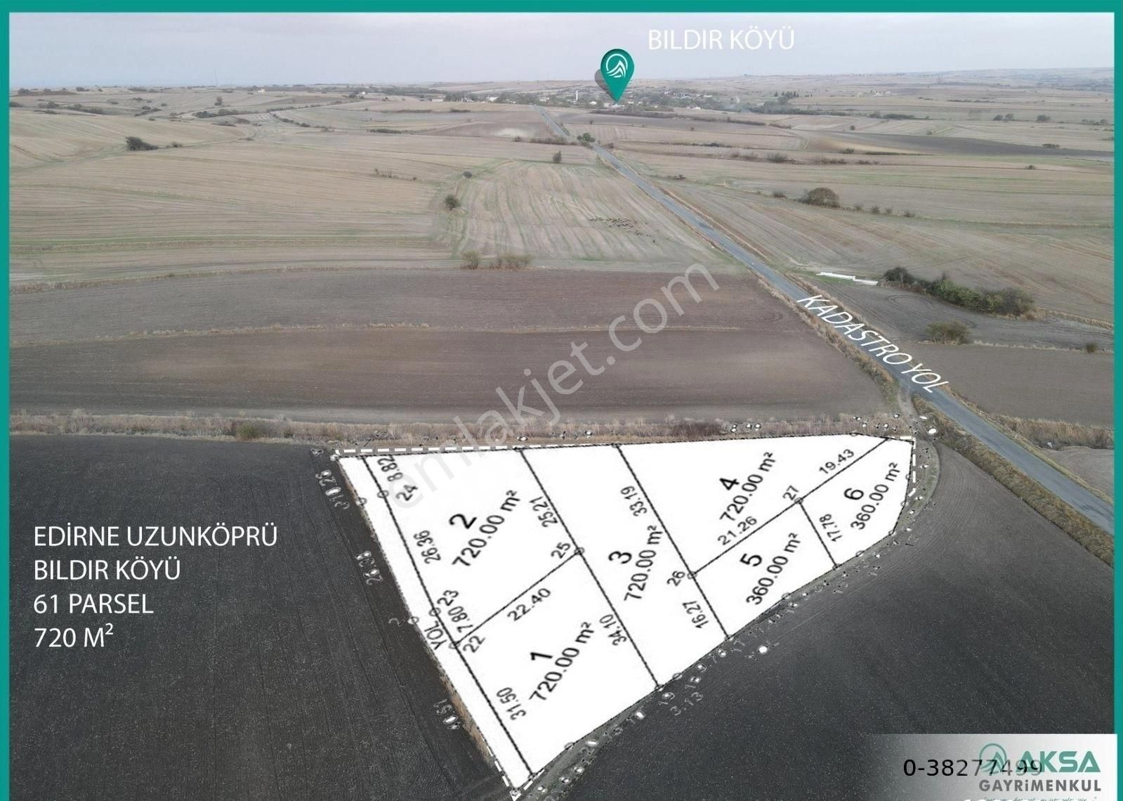 Uzunköprü Bıldır Köyü Satılık Tarla Edirne Uzunköprü Bıldır Köyü 1080m2