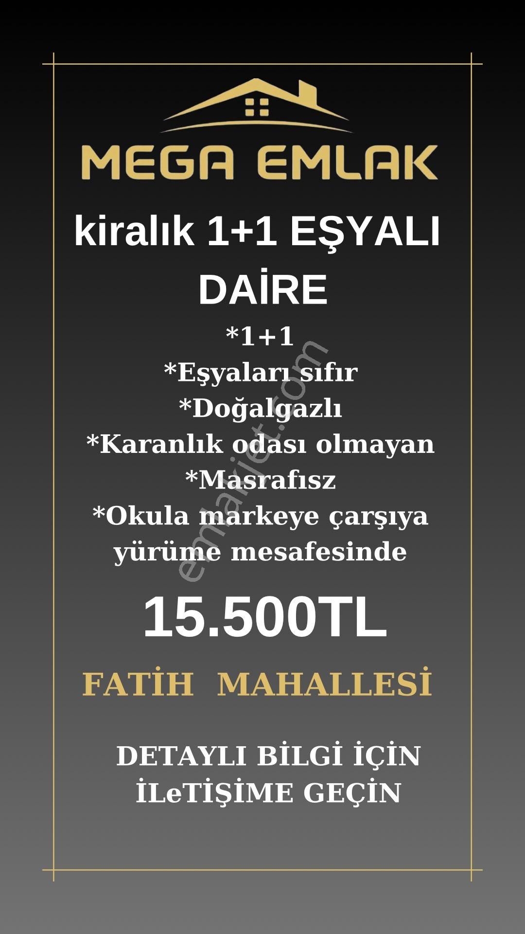 Bergama Fatih Kiralık Daire  BERGAMA FATİH MAHALLESİNE EŞYALI KİRALIK SIFIR 1+1 DAİRE