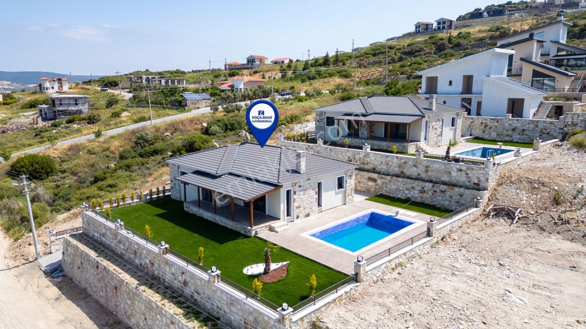 Foça Yenibağarası Satılık Villa  FOÇA MAVİ GAYRİMENKUL'DEN SATILIK TEK KATLI VİLLA