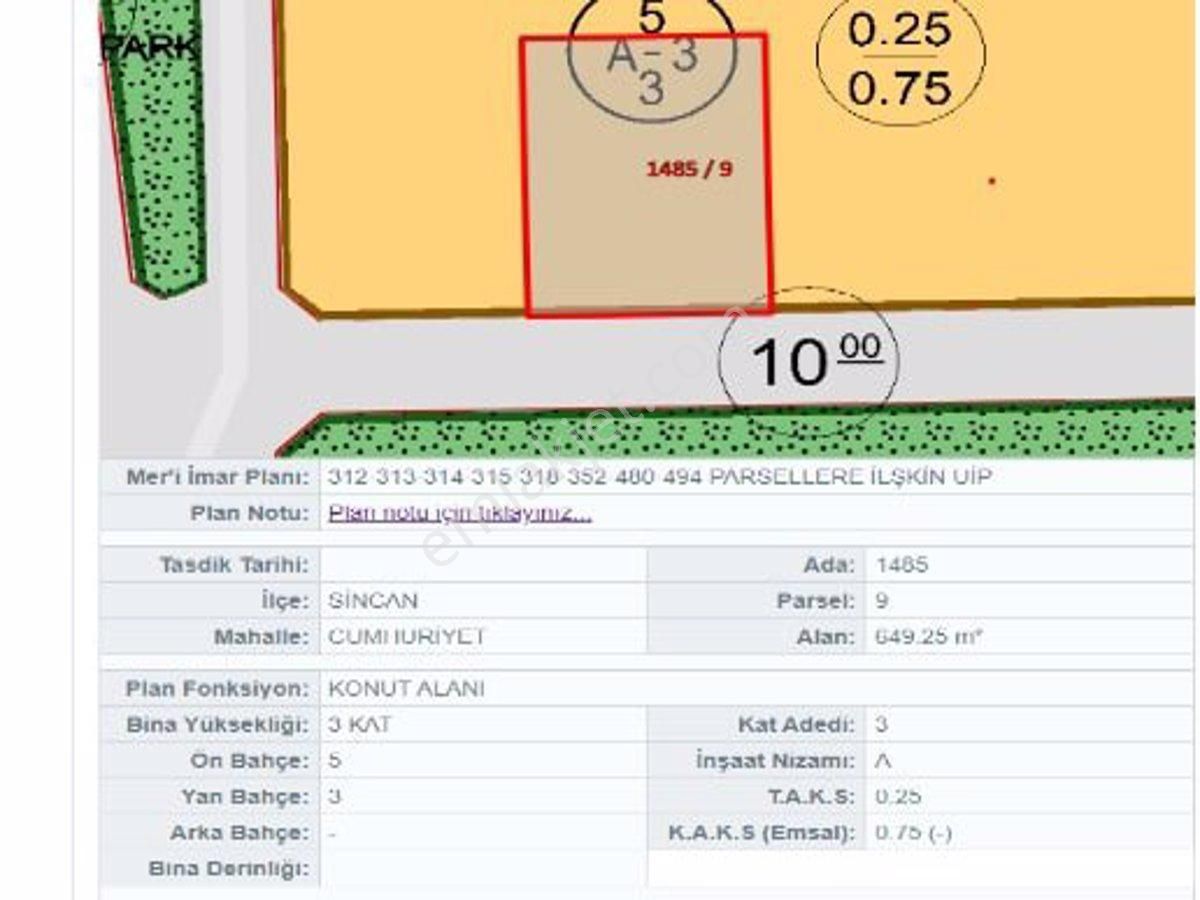 Sincan Cumhuriyet Satılık Konut İmarlı Temelli'de Kaçırılmayacak Konut İmarlı Fırsat Arsası