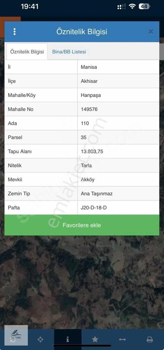 Akhisar Hanpaşa Satılık Tarla Manisa Akhisar Hanpaşa Mahallesin De 13.803 M2 Tek Tapu