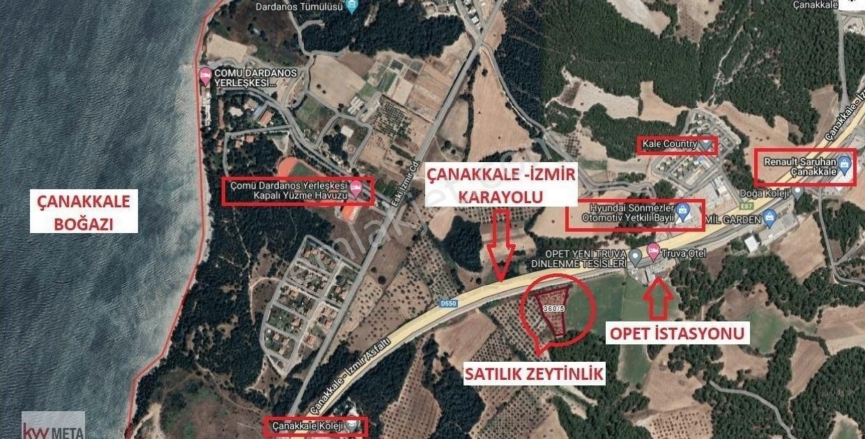 Çanakkale Merkez Çınarlı Köyü (Armutlu) Satılık Zeytinlik Çanakkale Merkez Çınarlı Satılık 6745m2 Arazi (Karayolu Cepheli)