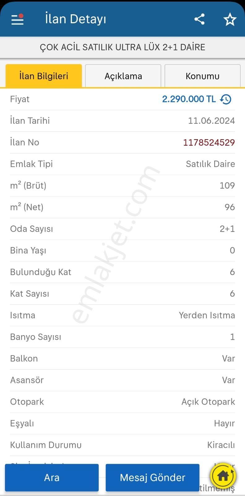 Şehitkamil Belkız Satılık Daire acil satılıkta lüx 2+1 daire 