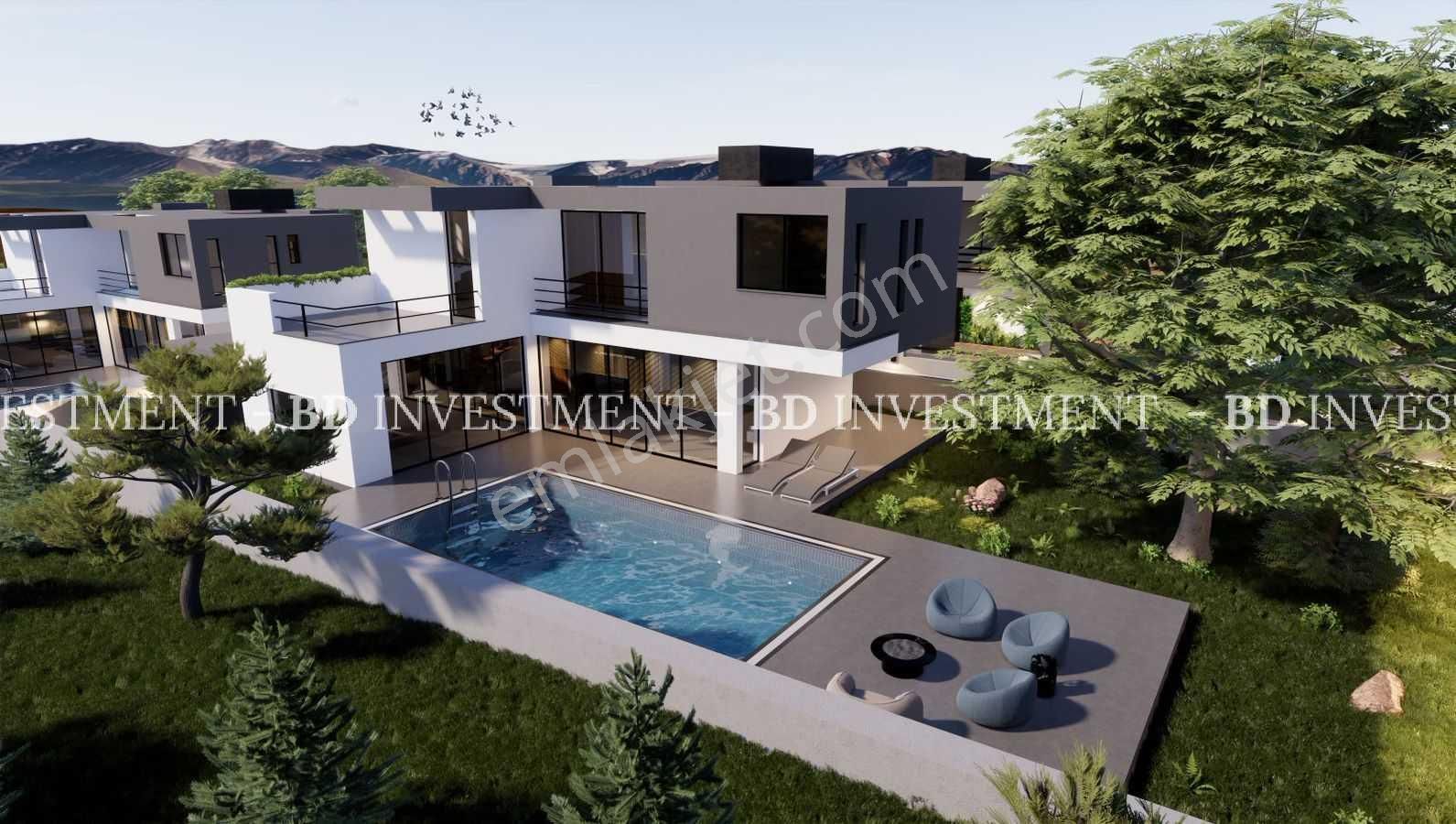 Girne Lapta Köyü Satılık Villa  BD INVESTMENT/ Lapta'da Deniz ve Dağ Manzaralı Tam Müstakil Villalar