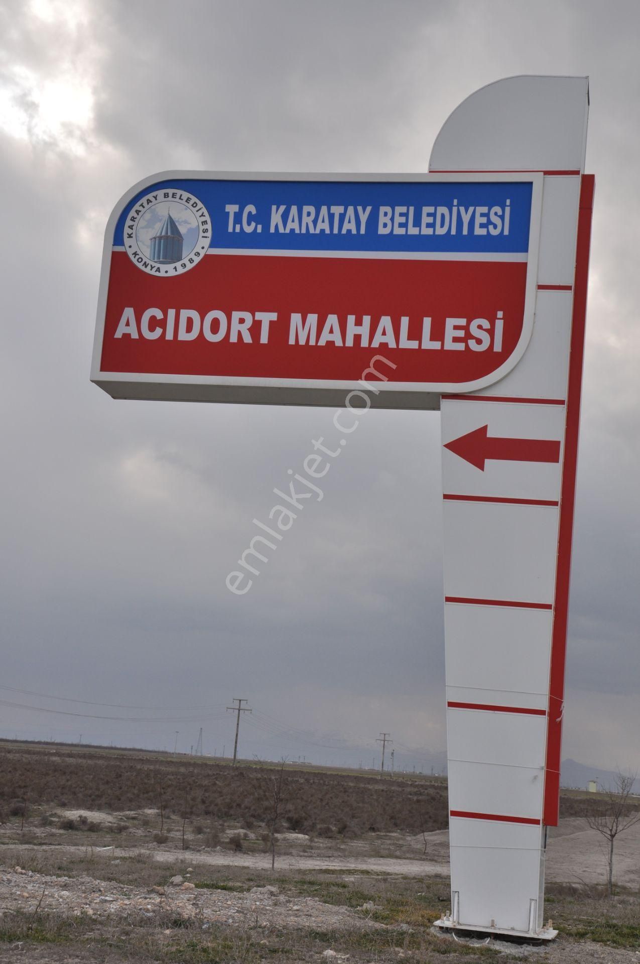 Karatay Acıdort Satılık Tarla  ACIDORT'TA MÜSTAKİL TAPULU 88.000M2 SATILIK TARLA