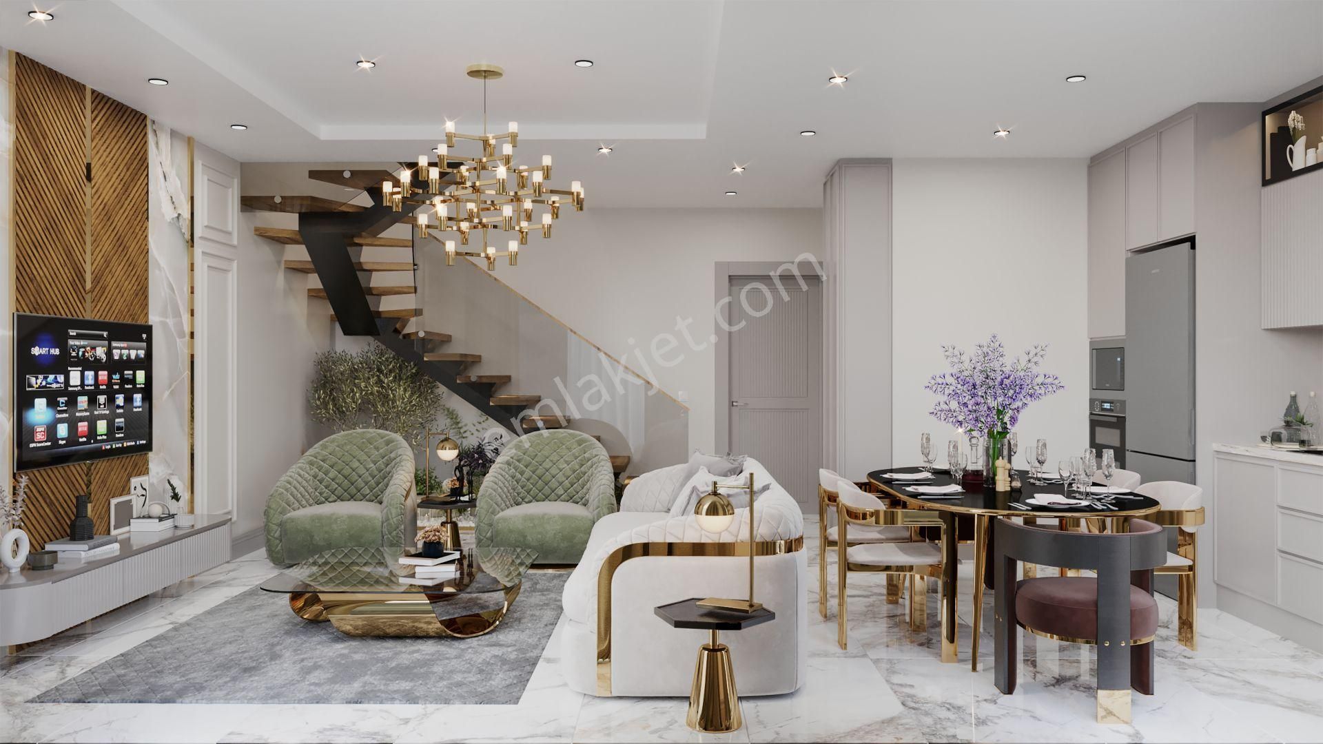 Alanya Oba Denize 350 M. Mesafede Lüks Kompleksde 2+1 Duleks Sıfır Daire - Görsel 20