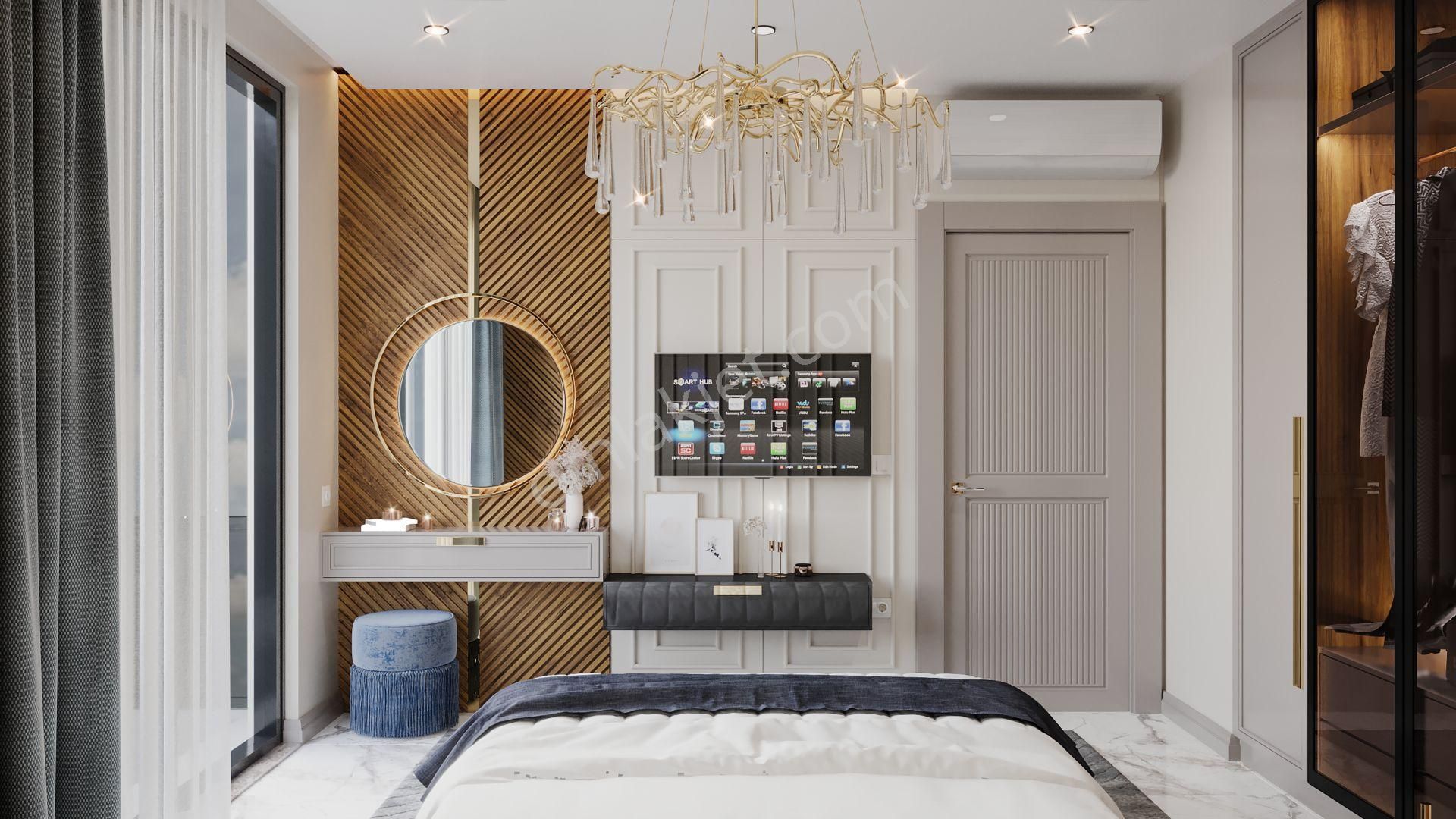 Alanya Oba Denize 350 M. Mesafede Lüks Kompleksde 2+1 Duleks Sıfır Daire - Görsel 14