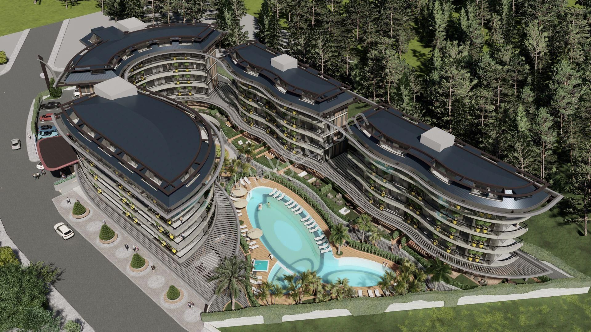 Alanya Oba Denize 350 M. Mesafede Lüks Kompleksde 2+1 Duleks Sıfır Daire - Görsel 3