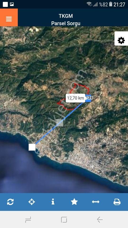 Alanya Orhan Satılık Tarla Antalya Alanya Orhan mah Tek tapu 621 metre 