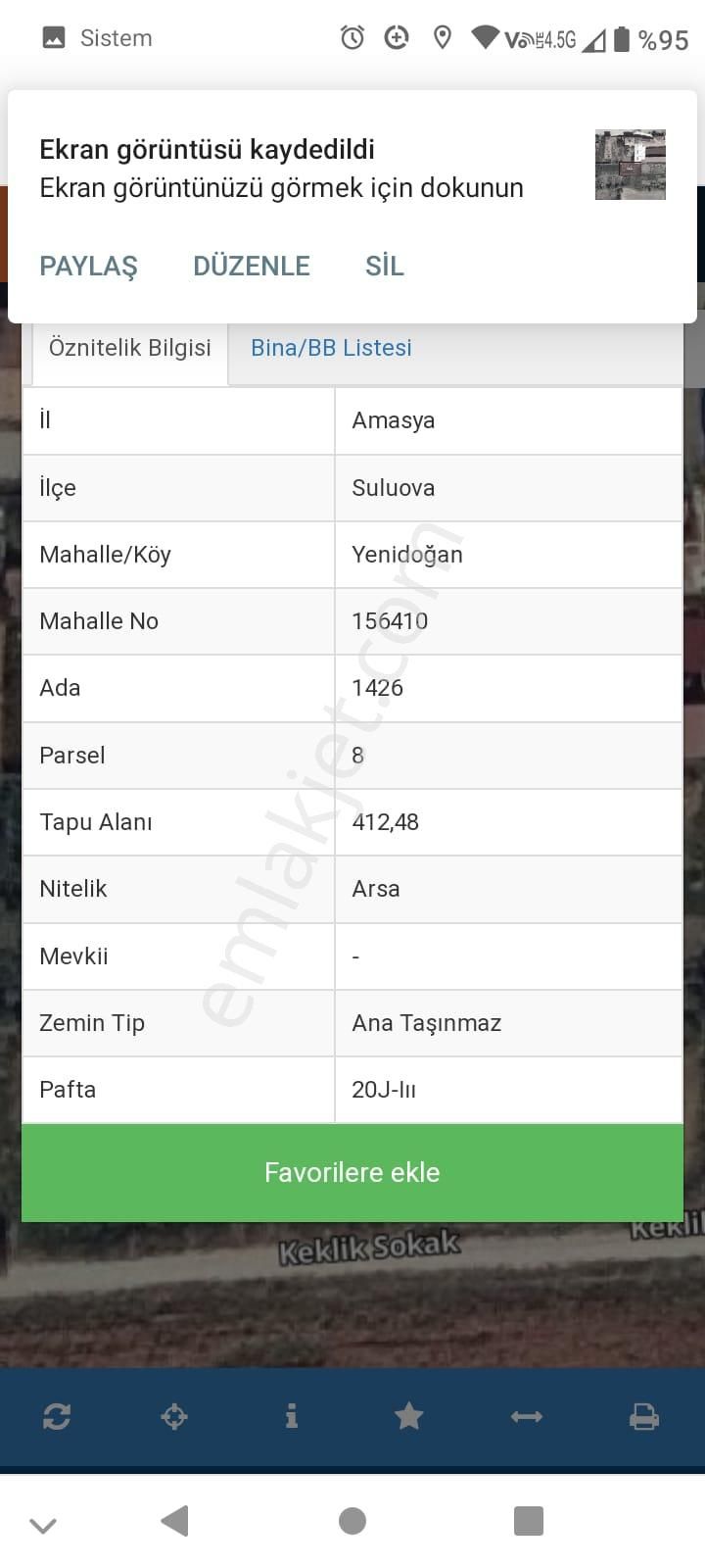 Suluova Yenidoğan Satılık Konut İmarlı  YENİDOĞAN MAHALLEDE ARSA 