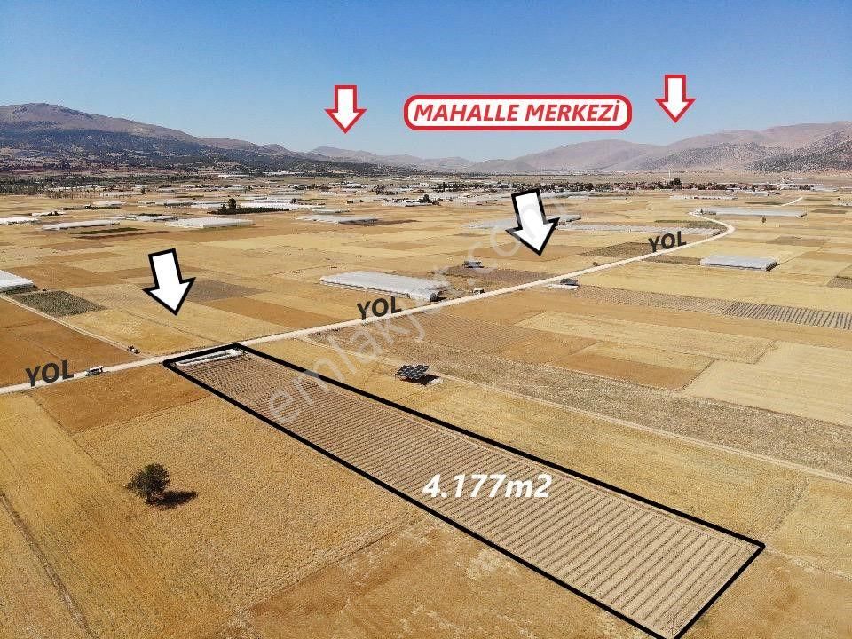 Elmalı Bozhüyük Satılık Tarla  ANTALYA ELMALI BOZHÜYÜK MAHALLE MERKEZİNE YAKIN LOKASYONDA HAVUZU BULUNAN 4.177m2 SATILIK TARLA