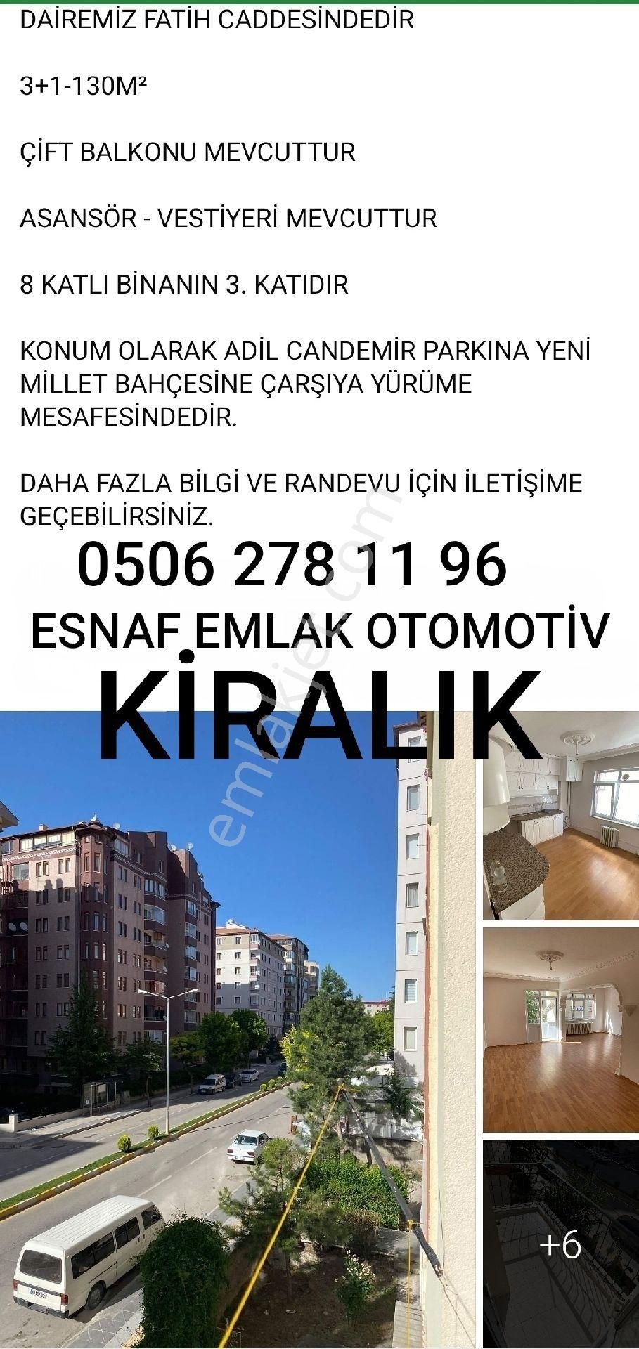 Çorum Merkez Üçtutlar Kiralık Daire Esnaf Emlak'tan/KİRALIK DAİRE/Fatih Caddesi'nde/3+1/140 Metrekare