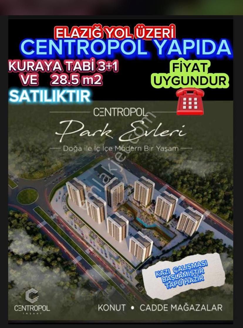 Kayapınar Medya Satılık Daire 75 EMLAKTAN ELAZIĞ YOLUNA SIFIR 3+1 ARSA PAYINDAN SATLIK DAİRE 