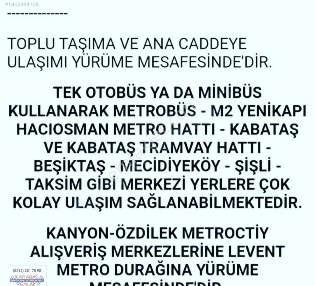 Kağıthane Ortabayır Satılık Daire 🔑KAĞITHANE ORTABAYIR'DA MERKEZİ KONUMDA 2+1&3+1 OTOPARKLI SATILIK DAİRELER