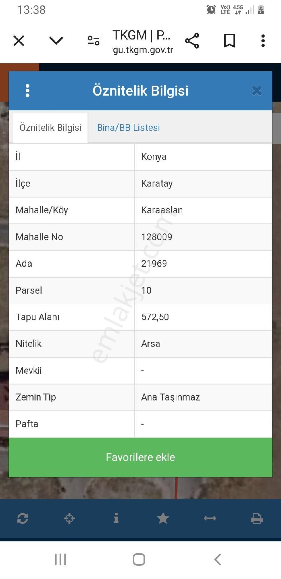 Karatay Çatalhüyük Satılık Konut İmarlı EDİSLER GAYRİMENKULDEN KARAASLANDA SATLIK ARSA