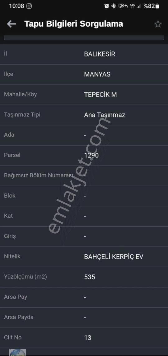 Manyas Tepecik Satılık Müstakil Ev MANYAS TEPECİK MÜSTAKİL  KÖY EVİ & AHIR